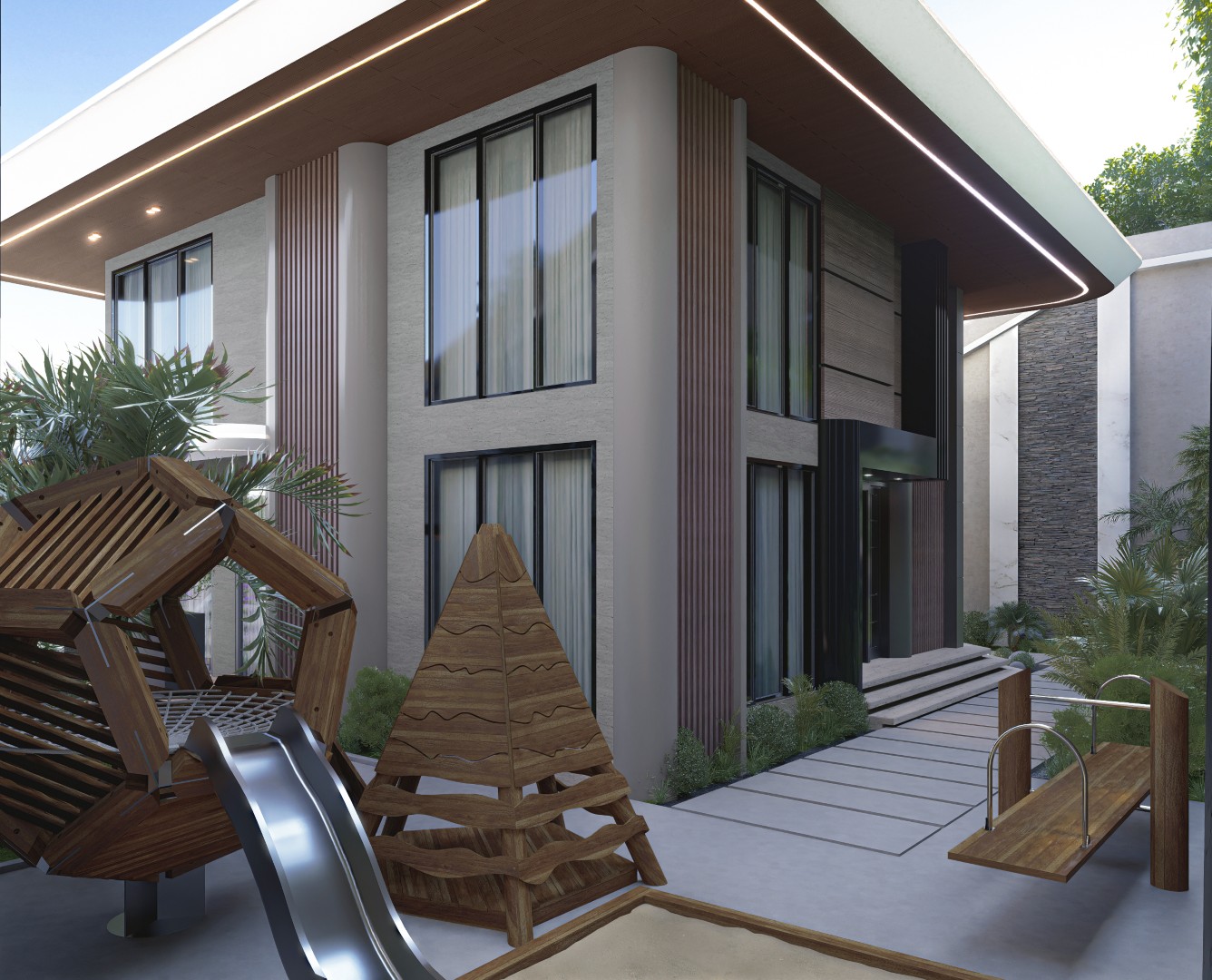 Luxury 7+2 Detached Villa with Panoramic Sea Views in Kestel SS Elegant Villa