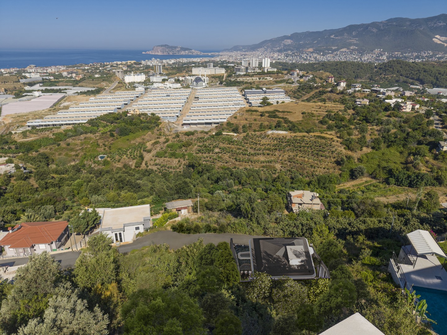 Luxury 7+2 Detached Villa with Panoramic Sea Views in Kestel SS Elegant Villa