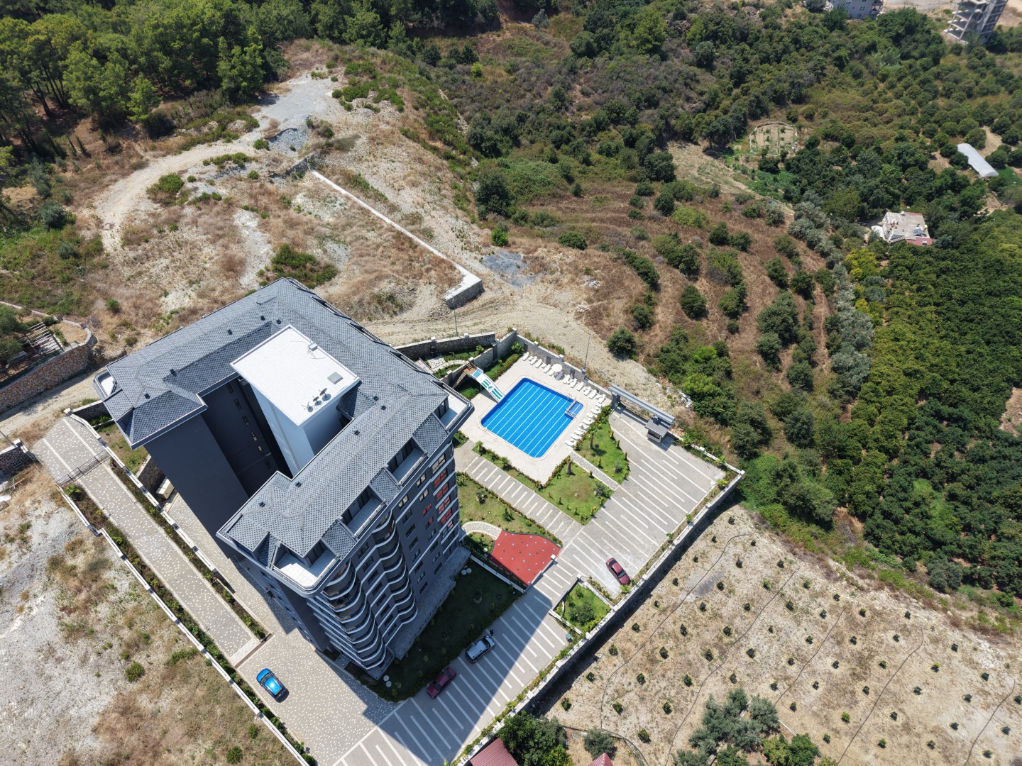 1+1 Wohnung mit Poolblick in Demirtaş Shine Residence | 850 m zum Meer