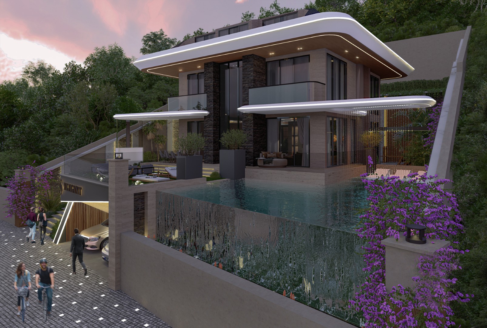 Luxury 7+2 Detached Villa with Panoramic Sea Views in Kestel SS Elegant Villa