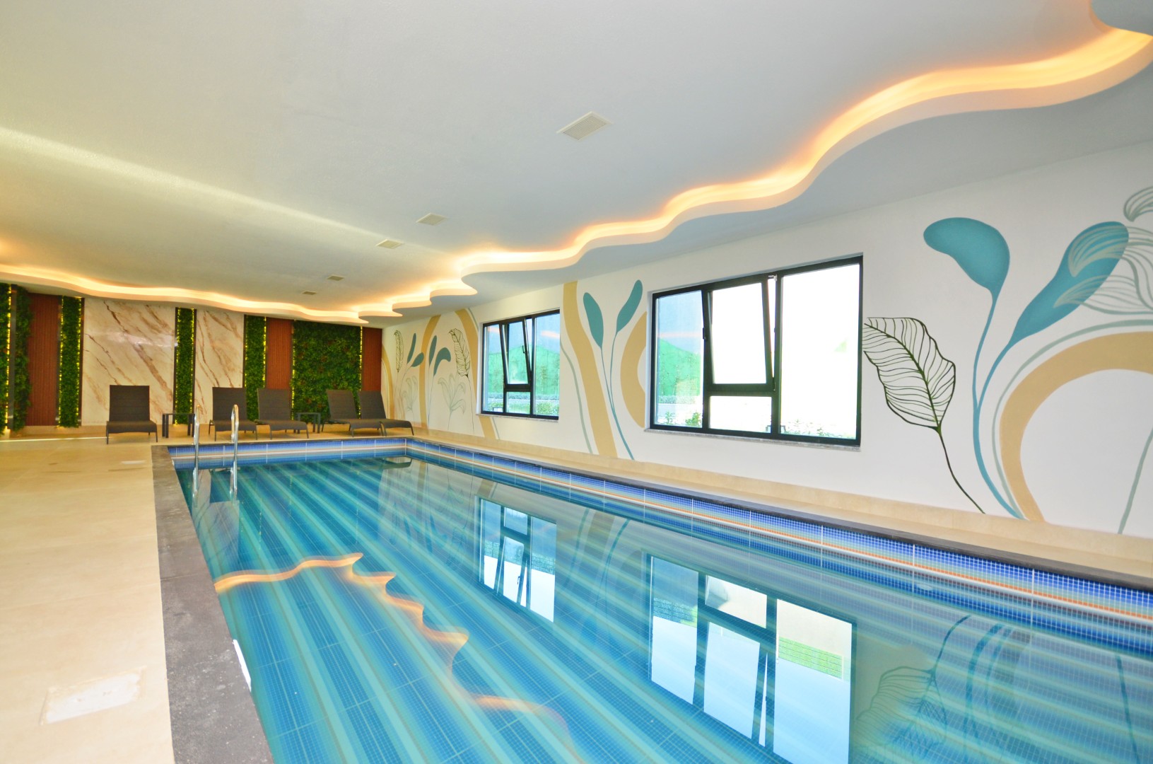 Fully Furnished 2+1 Garden Duplex with Sea & Pool Views in Kargıcak Kavi Velux Residence