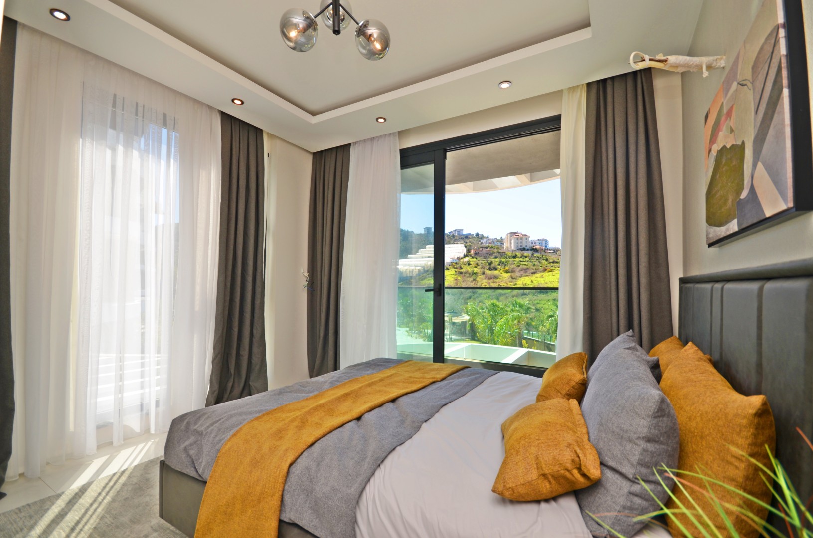 Fully Furnished 2+1 Garden Duplex with Sea & Pool Views in Kargıcak Kavi Velux Residence