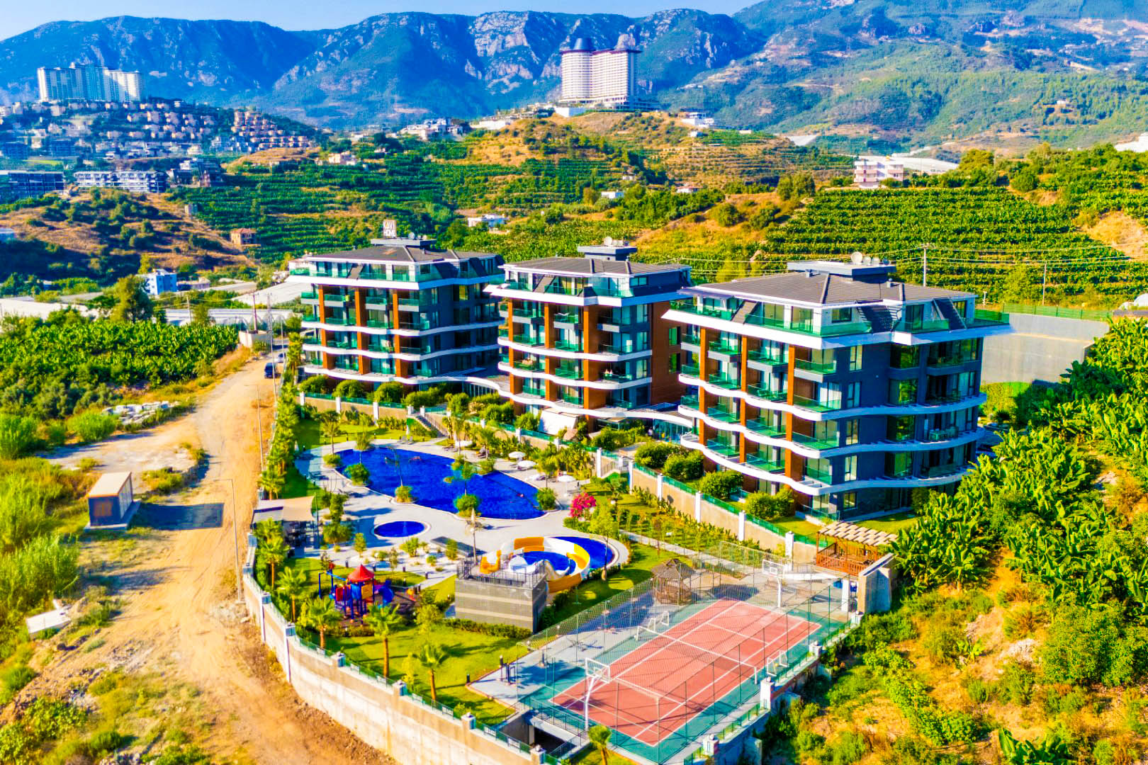 Fully Furnished 2+1 Garden Duplex with Sea & Pool Views in Kargıcak Kavi Velux Residence