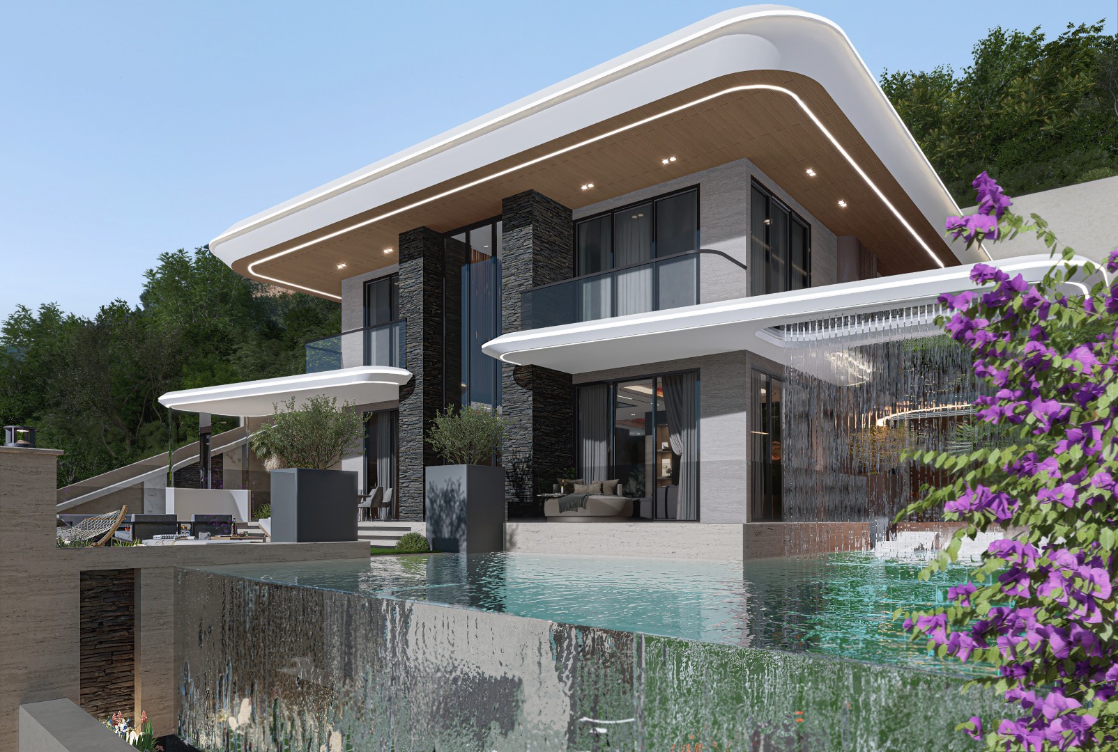 Luxury 7+2 Detached Villa with Panoramic Sea Views in Kestel SS Elegant Villa