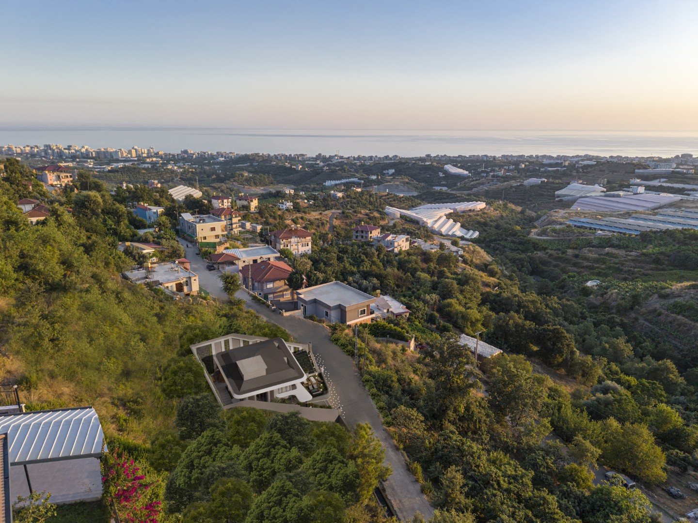 Luxury 7+2 Detached Villa with Panoramic Sea Views in Kestel SS Elegant Villa